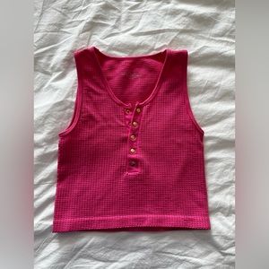 Boutique Crop Tank Top - Pink